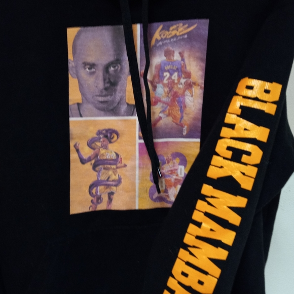 UNISEX KOBE BRYANT BLACK MAMBA RIP MEMORIAL HOODIE SPELLOUT MEN'S S | LADIES M - Picture 5 of 10